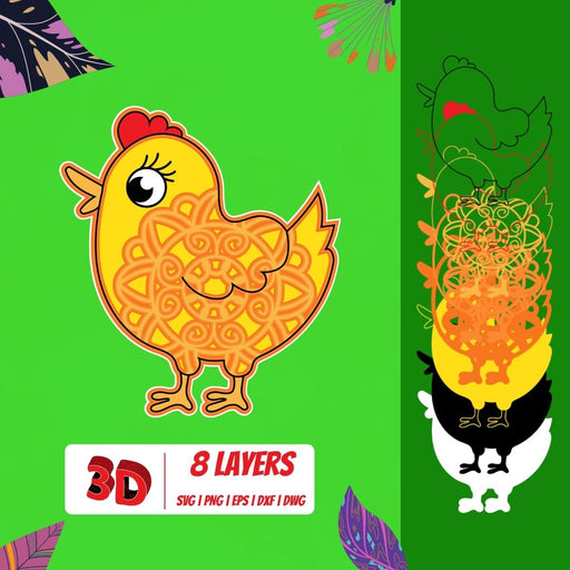 3D Chick SVG Cut File - Svg Ocean