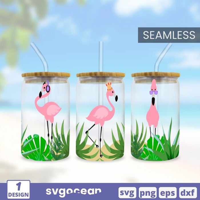 Flamingos Libbey Wrap SVG - Svg Ocean