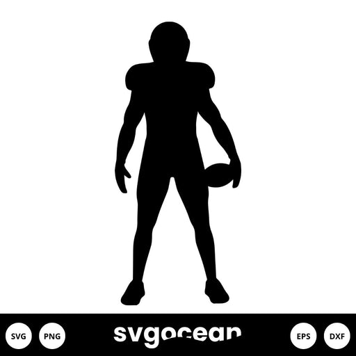 Standing American Football Player SVG - Svg Ocean