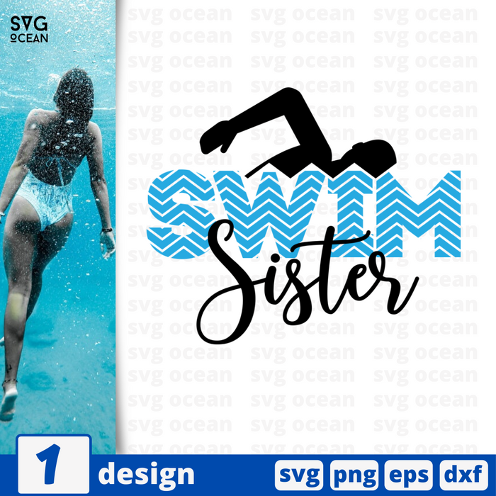 Swim sister SVG vector bundle - Svg Ocean