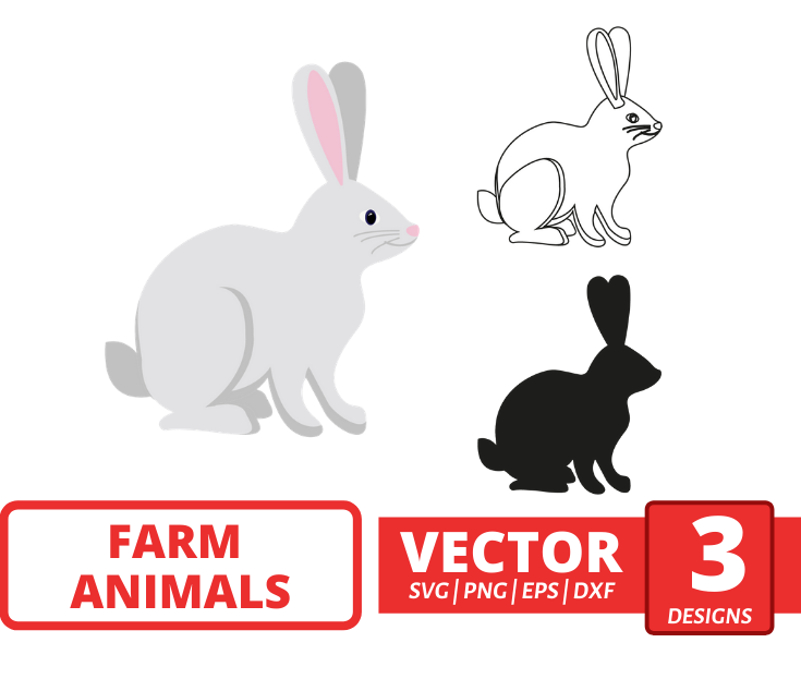 Download Rabbit Svg Rabbit SVG bundle vector for instant download - Svg Ocean — svgocean