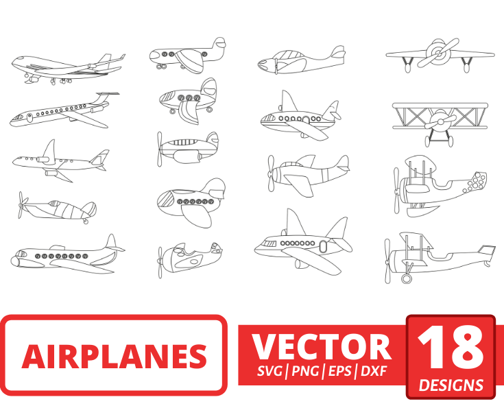 Airplanes  outline svg