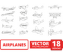 Airplanes  outline svg