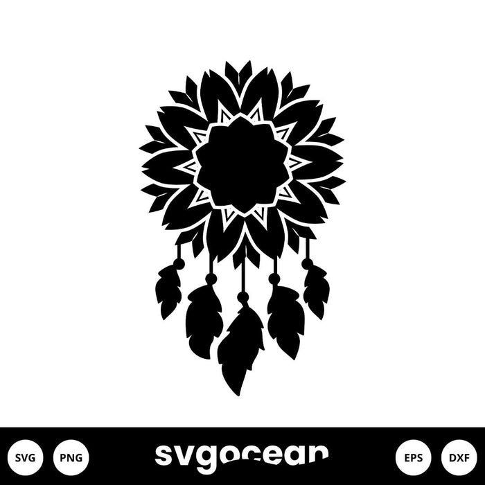Sunflower Dreamcatcher Svg - Svg Ocean