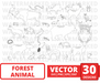 Forest animal outline svg