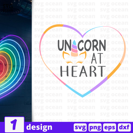 Unicorn at heart SVG vector bundle - Svg Ocean