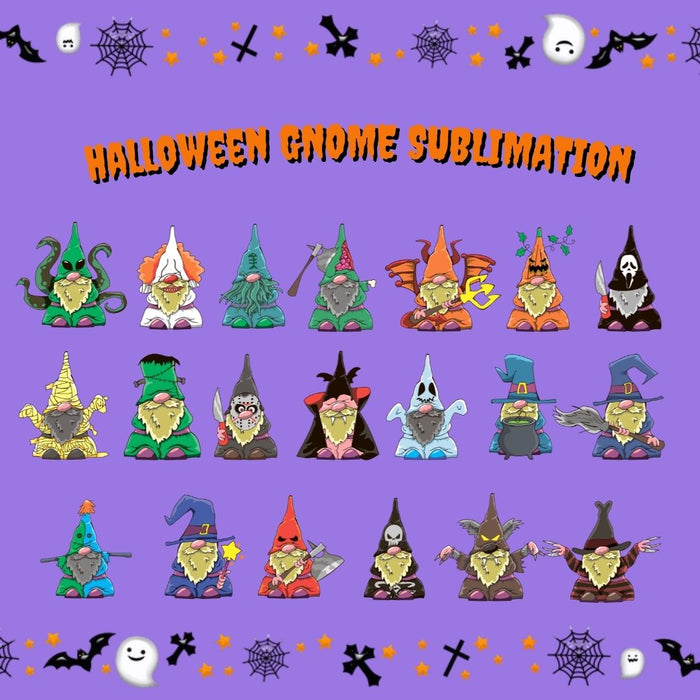 Halloween Gnome Sublimation Bundle - Svg Ocean