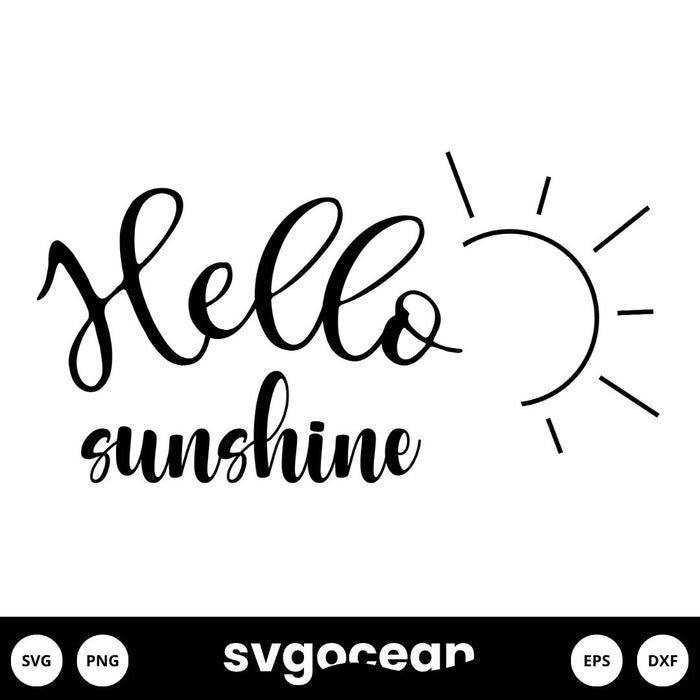 Hello Sunshine Svg - Svg Ocean