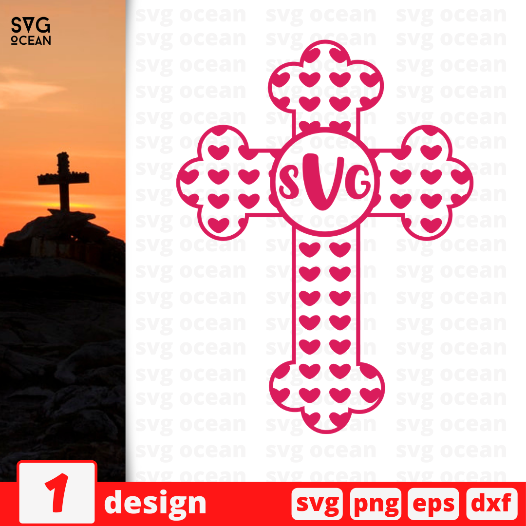 Cross monogram SVG bundle vector for instant download - Svg Ocean ...