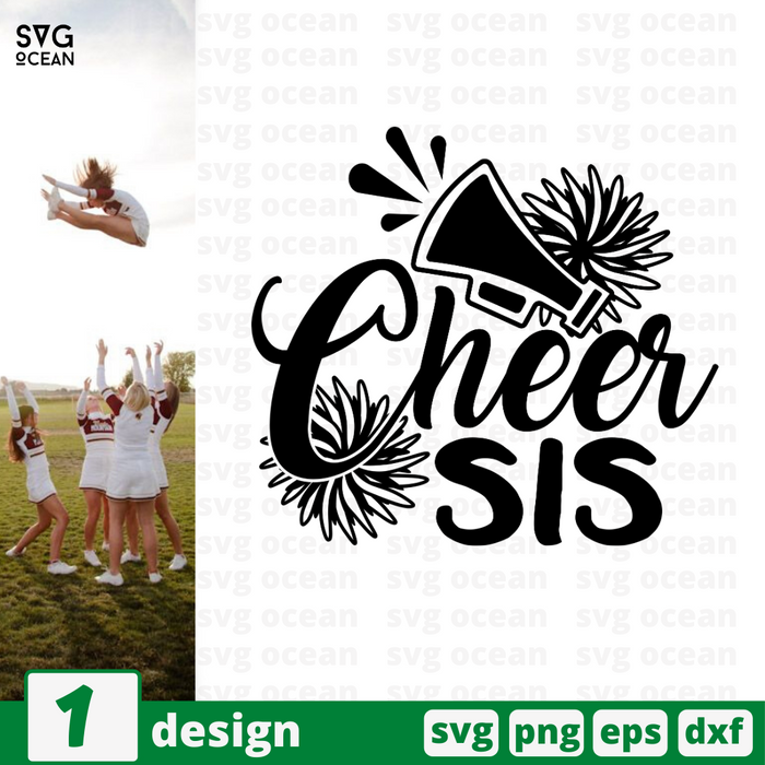 Cheer sis SVG vector bundle - Svg Ocean