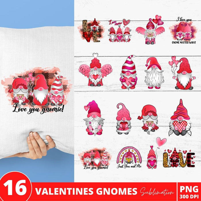 Valentines Gnomes Sublimation Bundle - Svg Ocean