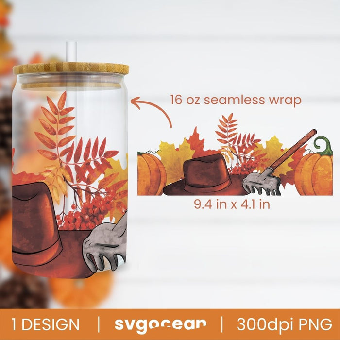 Autumn Can Glass Sublimation - Svg Ocean