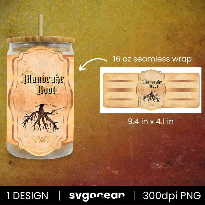 Mandrake Root Can Glass PNG - Svg Ocean