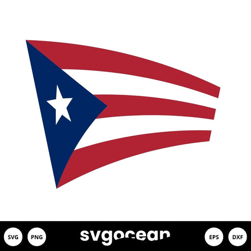 Puerto Rican Flag SVG - Svg Ocean