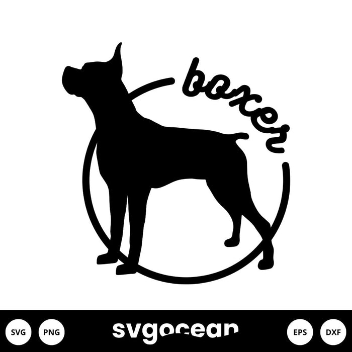 Boxer Dog Svg - Svg Ocean