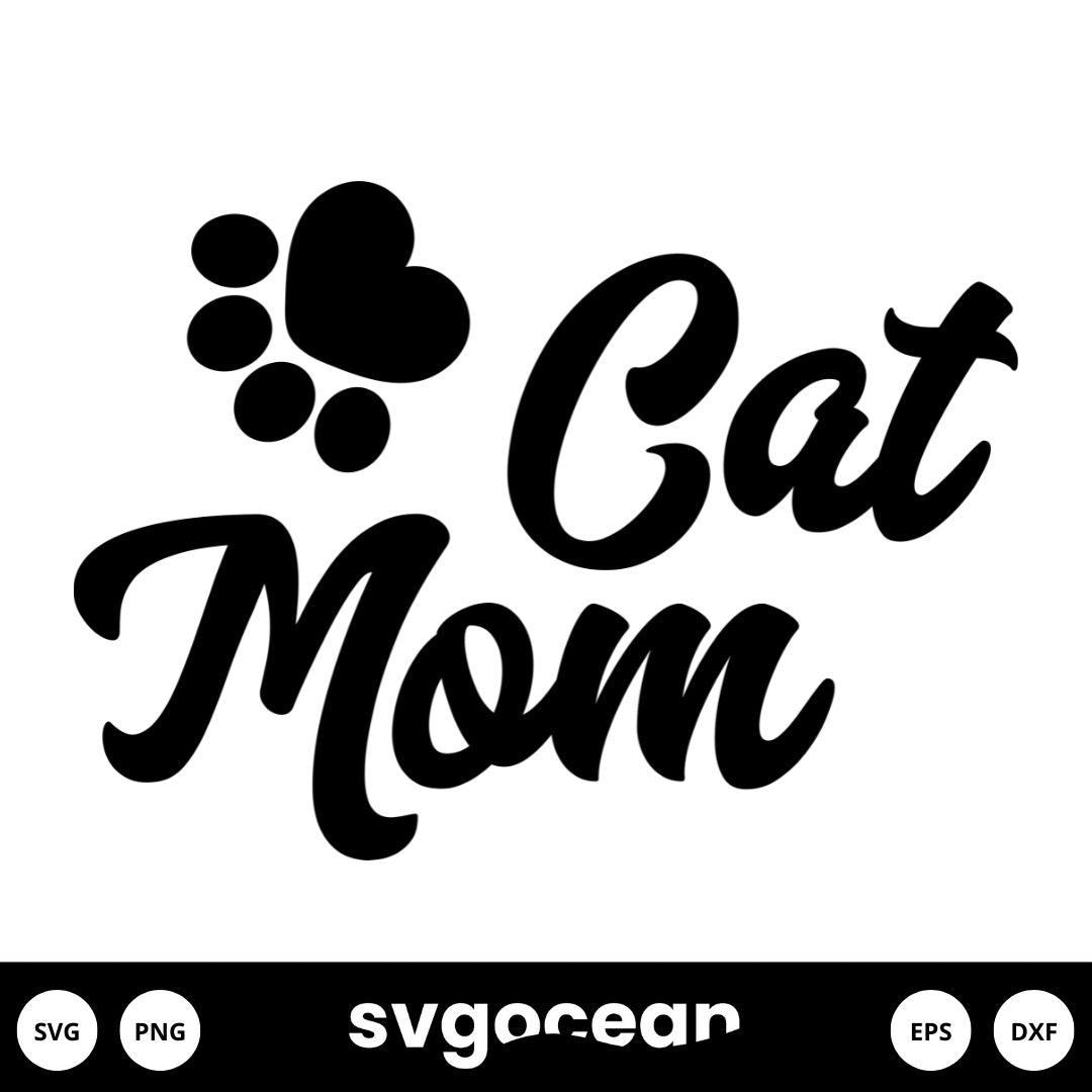 Cat Mom SVG Free vector for instant download - Svg Ocean — svgocean