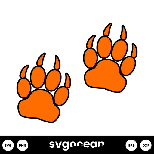 Tiger Paws Svg - Svg Ocean