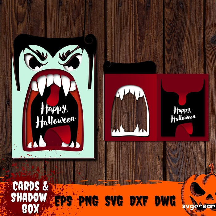 Halloween Card Svg Bundle vector for instant download - Svg Ocean