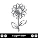 Sunflower With Stem SVG - Svg Ocean
