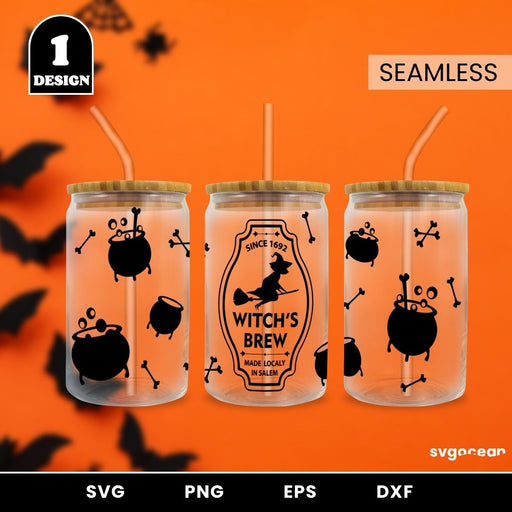 Witch Can Glass SVG - Svg Ocean