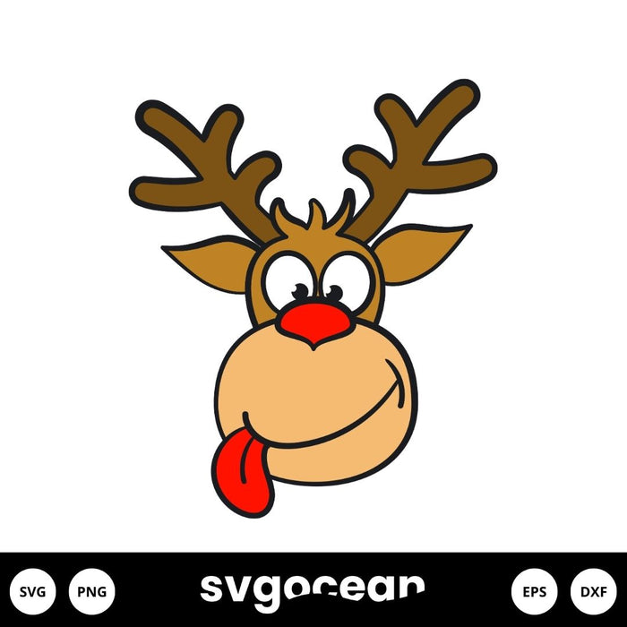 Christmas Reindeer Svg - Svg Ocean