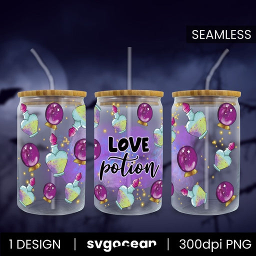 Love Potion Can Glass PNG - Svg Ocean