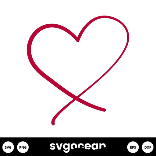 Drawn Heart SVG - Svg Ocean