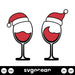 Christmas Wine Glasses Svg - Svg Ocean