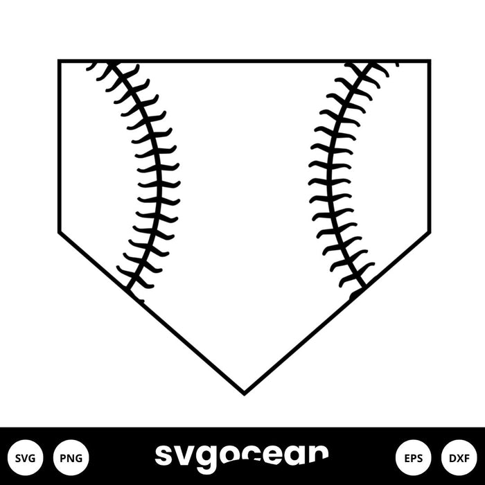 Baseball Home Plate SVG - Svg Ocean