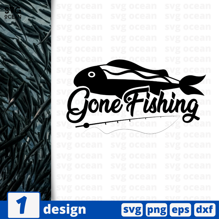 Gone Fishing SVG vector bundle - Svg Ocean