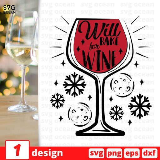 Will bake for wine SVG vector bundle - Svg Ocean