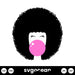 Afro Girl Blowing Bubble Gum Svg - Svg Ocean
