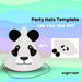 Panda Party Hat Cut File - Svg Ocean