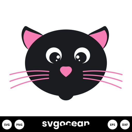 Cat Face Svg - Svg Ocean