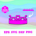 Birthday Crown Hearts SVG - Svg Ocean