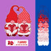FREE 3D Valentines Day Gnomes SVG Cut File - Svg Ocean