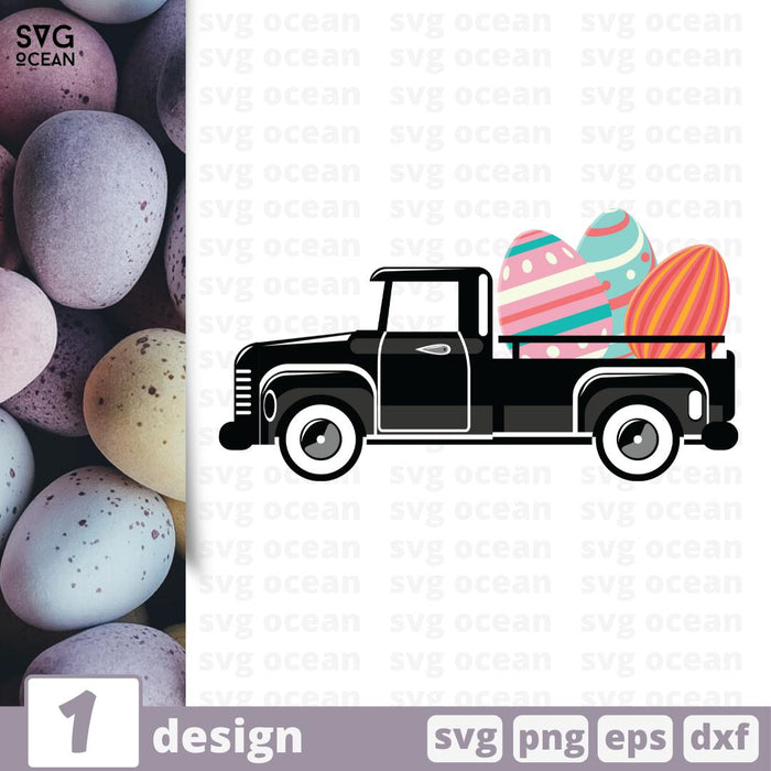 Easter truck svg free
