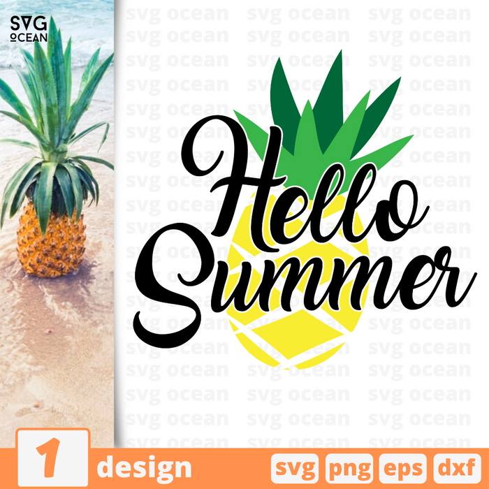 Hello Summer SVG vector bundle - Svg Ocean