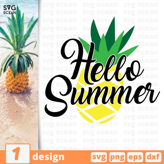 Hello Summer SVG bundle vector for instant download - Svg Ocean — svgocean