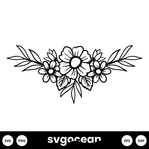 Flower Border SVG - Svg Ocean