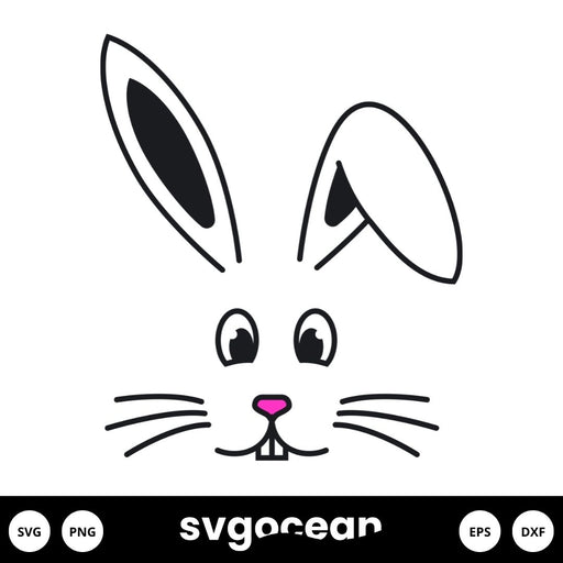 Bunny Face Svg - Svg Ocean