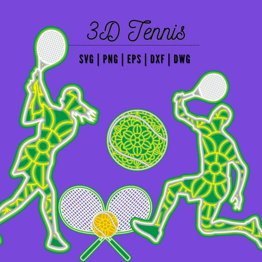 3D Tennis SVG Bundle - Svg Ocean