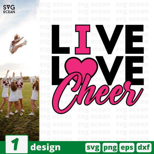 Live Love Cheer SVG vector bundle - Svg Ocean