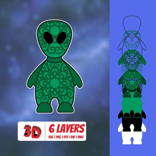 3D Alien SVG