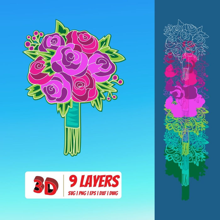 3D Bouquet 4 SVG