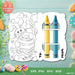 Easter Bunny Coloring Card SVG - svgocean