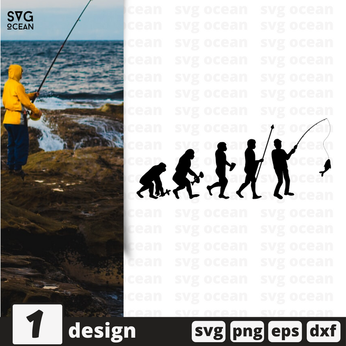 FREE Fishing evolution SVG file for cricut - Svg Ocean — svgocean