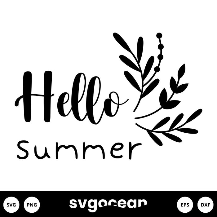 Hello Summer Svg vector for instant download - Svg Ocean — svgocean