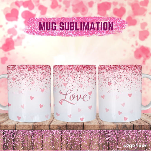 Glitter Sublimation Mug Design - svgocean