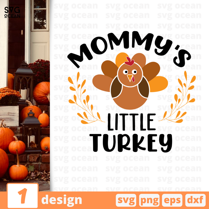Mommy's little turkey SVG vector bundle - Svg Ocean